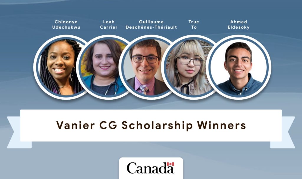 Vanier CGS Scholarship Winners Spotlight Student Awards